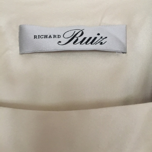 Richard Ruiz Silk Tie Waist Pinafore Apron Style Dress with Pockets NWOT - Picture 2 of 8